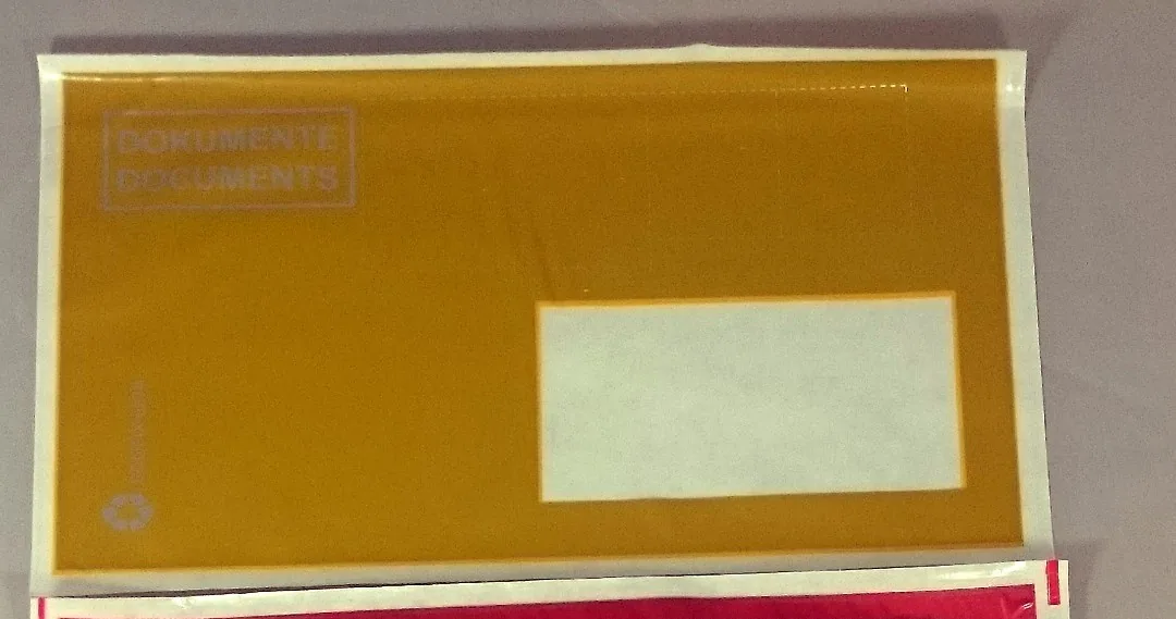 Enveloppe porte-documents jaune